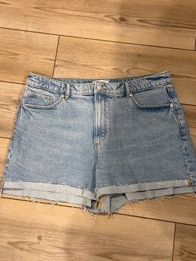 LOFT Light Blue Rolled Hem Denim Shorts